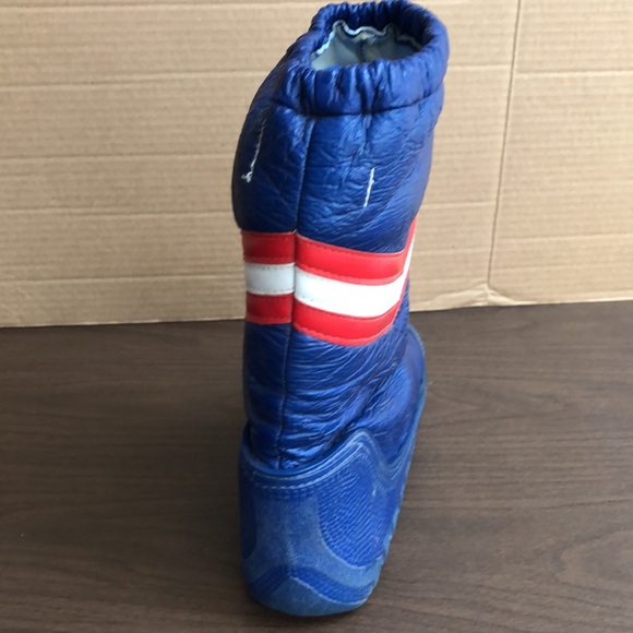 Vintage Men's Moon Boots Blue with Stripe Size 5/6 Made in Korea - Picture 3 of 13